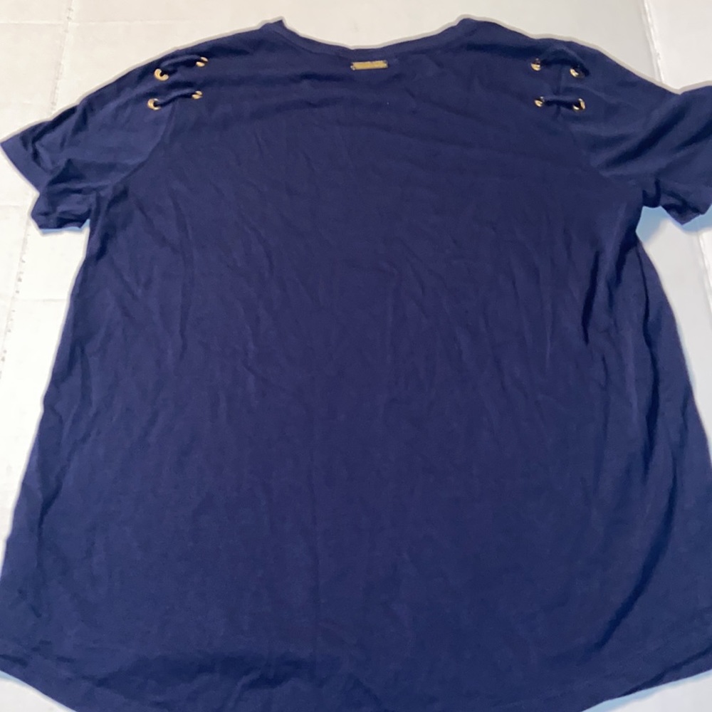 Short sleeve navy blue Michael Kors blouse size L